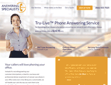 Tablet Screenshot of answering-services-texas.com